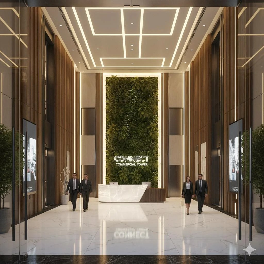JP Connect Mira Road East office lobby interior