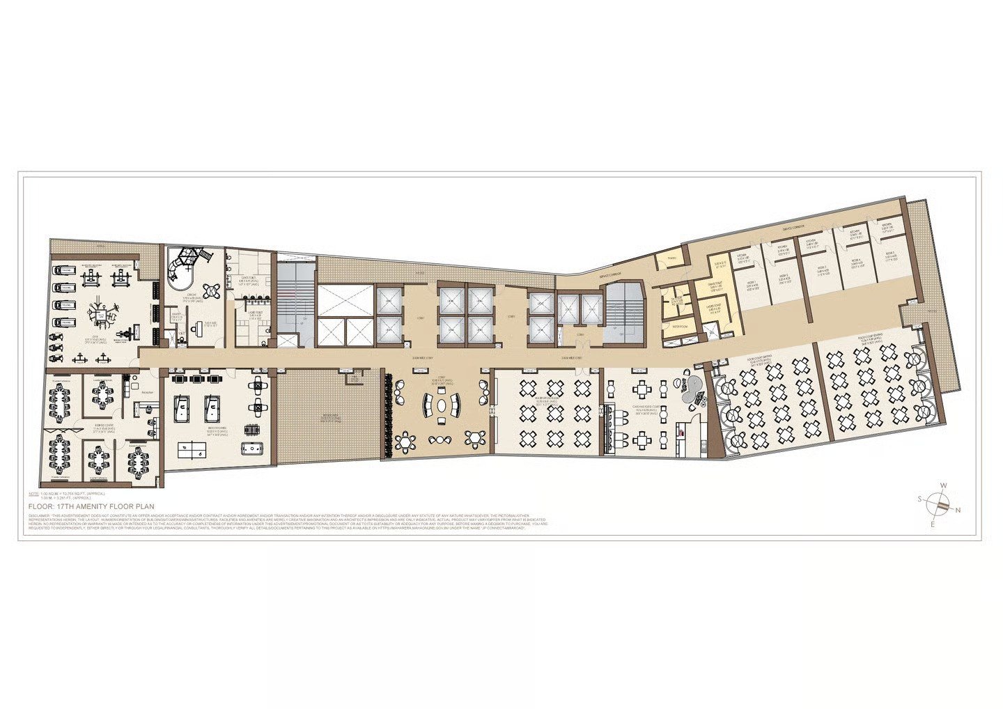 JP Connect Mira Road East 17th amenity floor plan