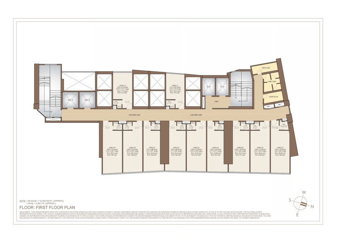 JP Connect Mira Road East first floor plan
