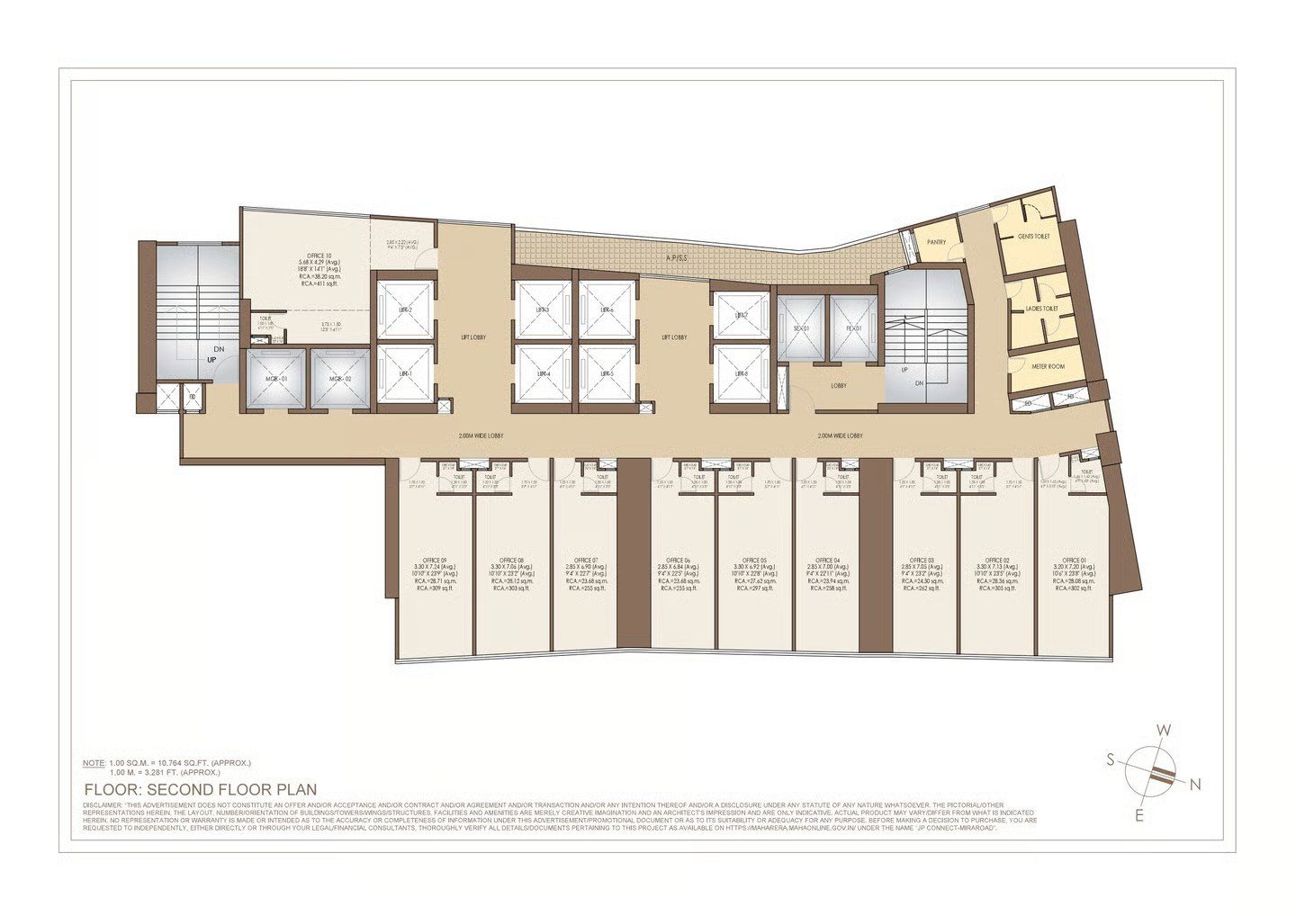 JP Connect Mira Road East second floor plan